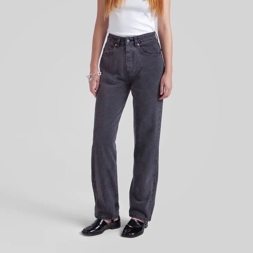 DECADE STUDIO Andy Contoured High Rise Relaxed Fit Jean Size 28 Washed Black